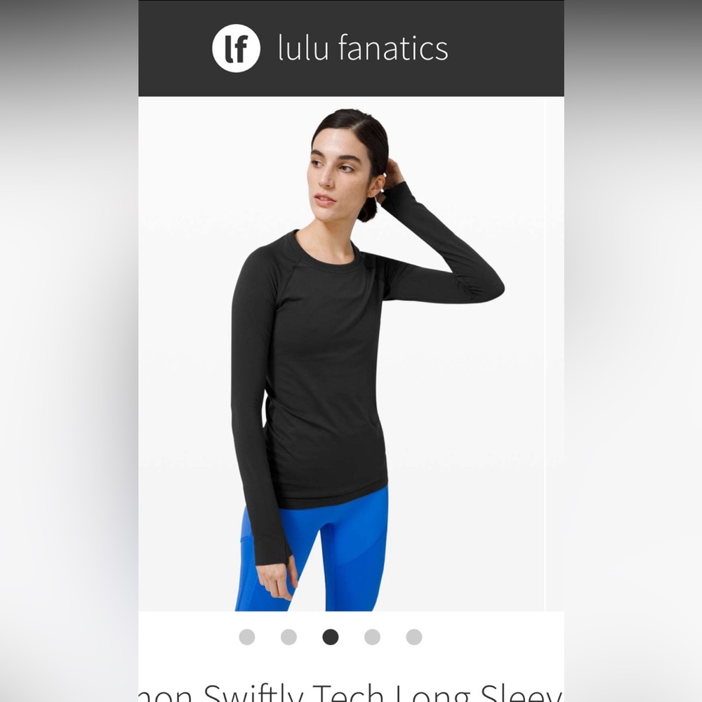 EUC Lululemon Swiftly Tech 2.0 long sleeve, black, size 10